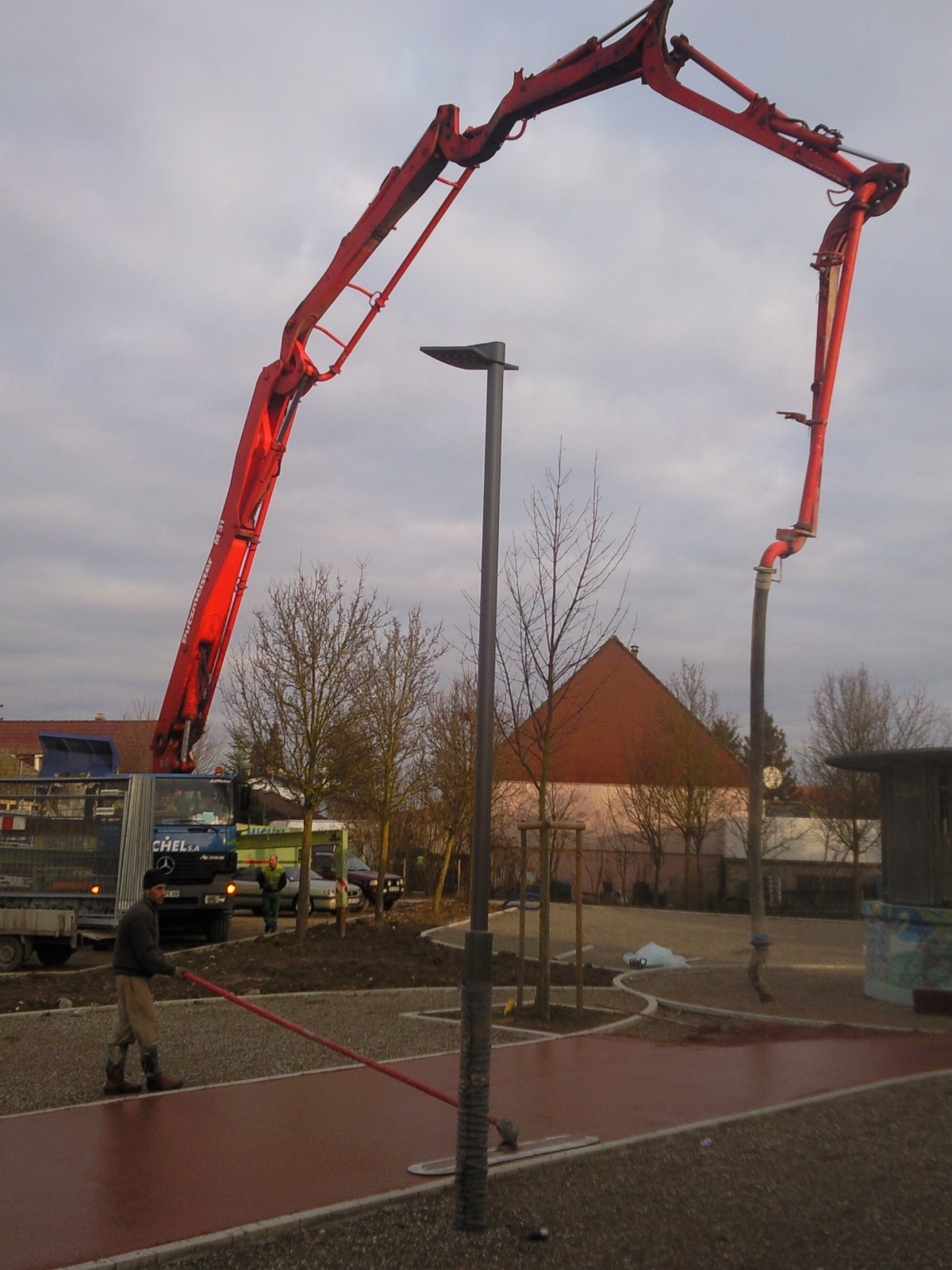Chantier référence Béton Michel : Désactivé rouge à Ottmarsheim