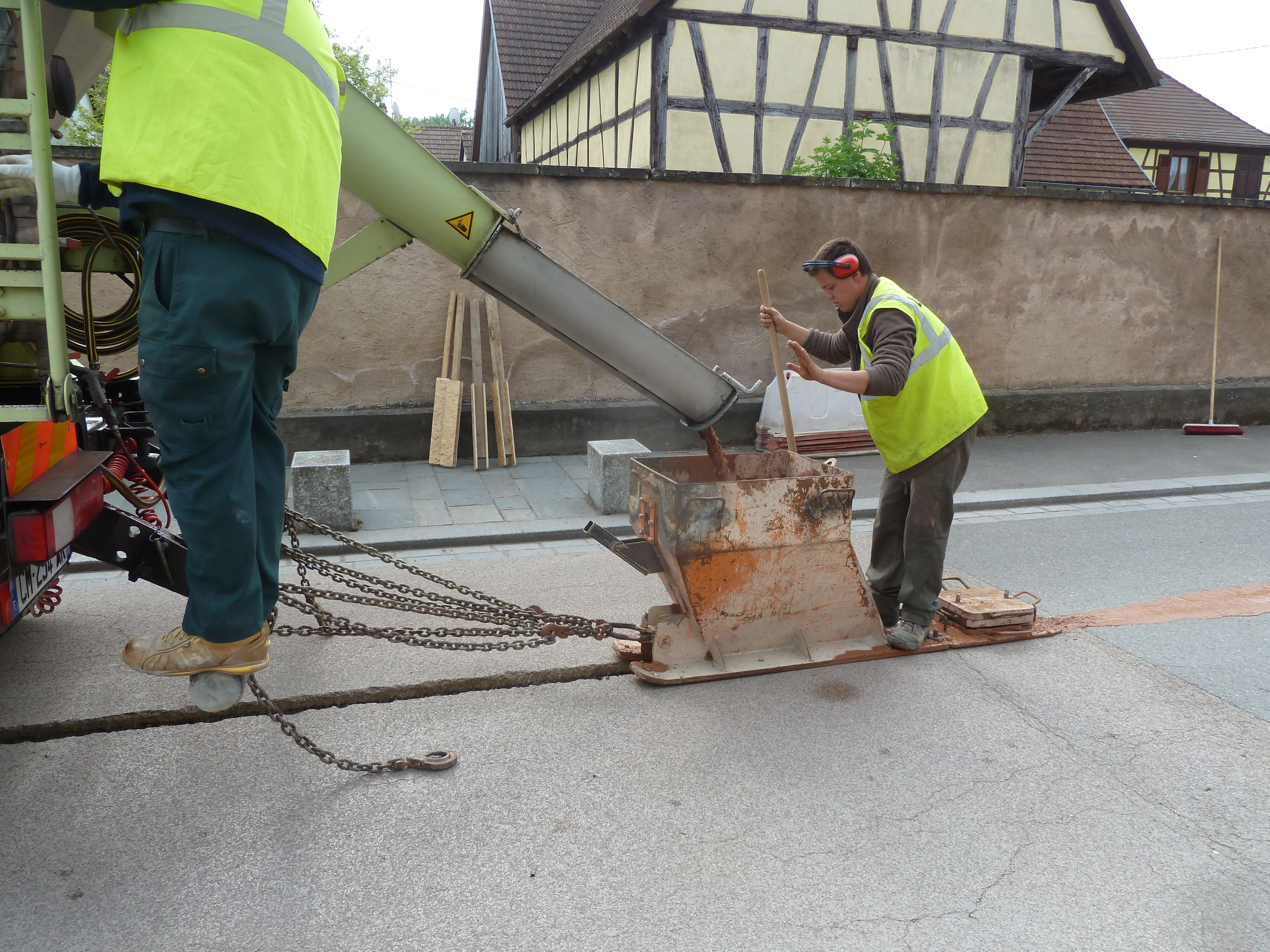 Chantier référence Béton Michel : MAC coloré à Huttenheim