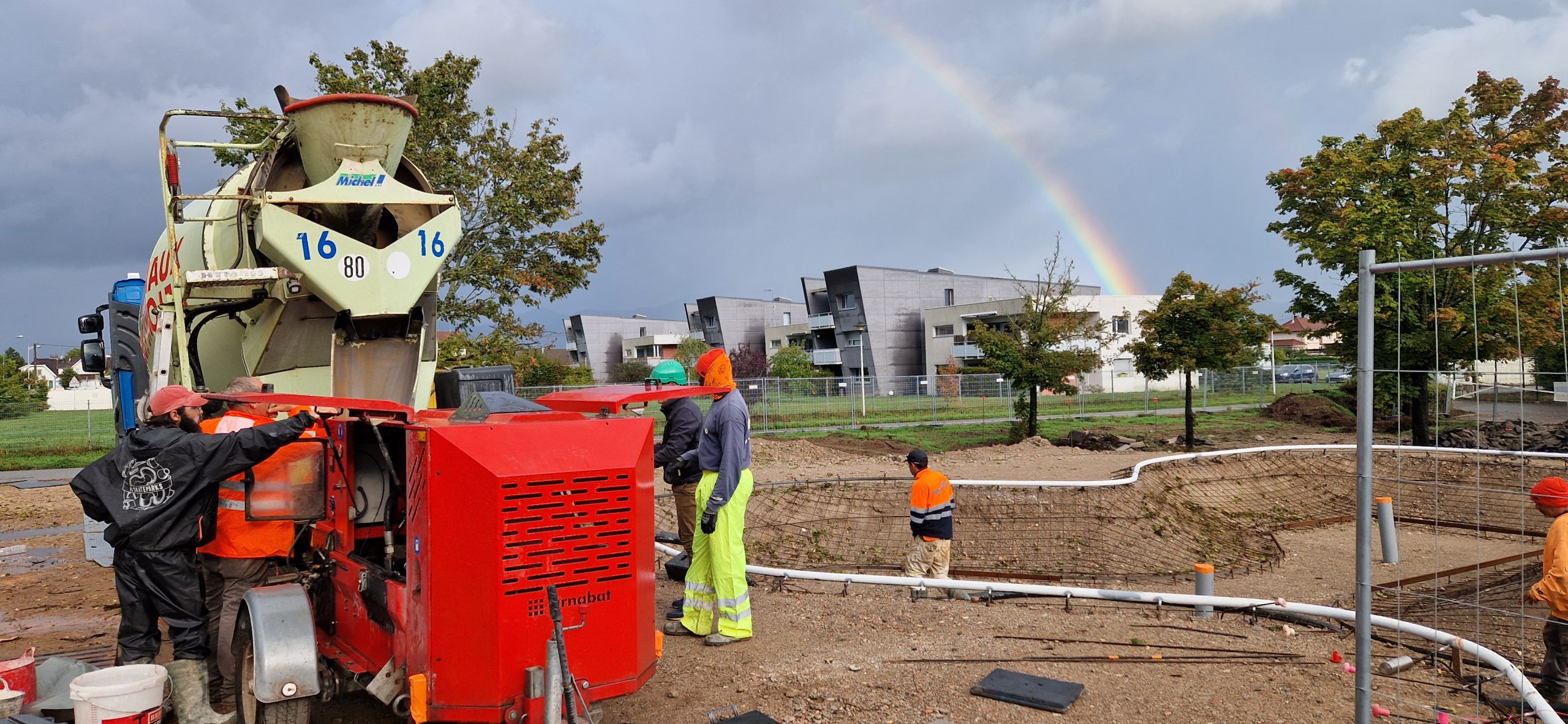 Chantier référence Béton Michel : Skatepark Wittelsheim